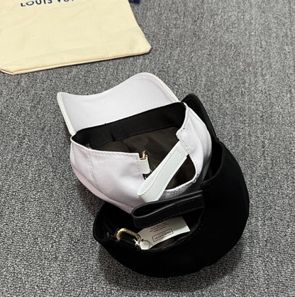 LOUIS VUITTON LEAGUE LV BASEBALL CAP – MULTICOLOR FLOWER EMBROIDERY – BLACK / WHITE – 1:1 HIGH END
