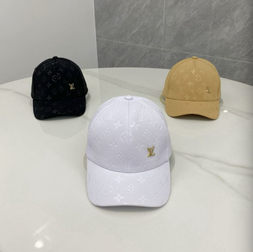 LOUIS VUITTON MONOGRAM LV BASEBALL CAP – GOLD LV LOGO – 1:1 HIGH END