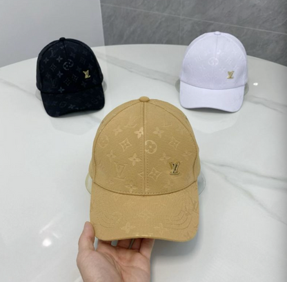 LOUIS VUITTON MONOGRAM LV BASEBALL CAP – GOLD LV LOGO – 1:1 HIGH END