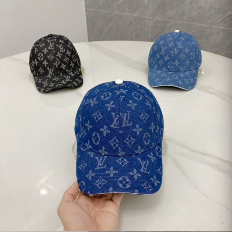 LOUIS VUITTON MONOGRAM DENIM BASEBALL CAP – DARK BLUE / BLACK / JEANS – 1:1 HIGH END