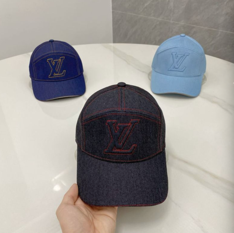 LOUIS VUITTON DENIM LV BASEBALL CAP – DARK BLUE / LIGHT BLUE / BLACK DENIM – 1:1 HIGH END