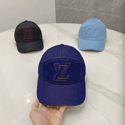 LOUIS VUITTON DENIM LV BASEBALL CAP – DARK BLUE / LIGHT BLUE / BLACK DENIM – 1:1 HIGH END
