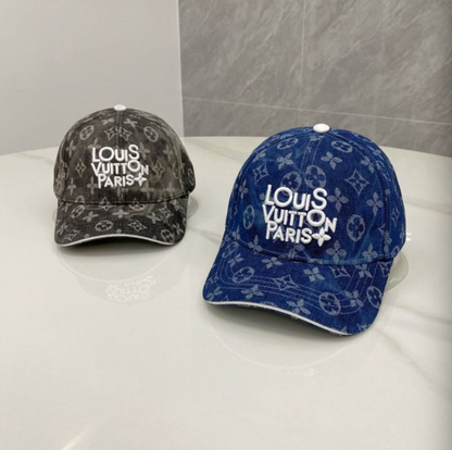 LOUIS VUITTON MONOGRAM DENIM PARIS BASEBALL CAP – BLUE / BLACK– 1:1 HIGH END