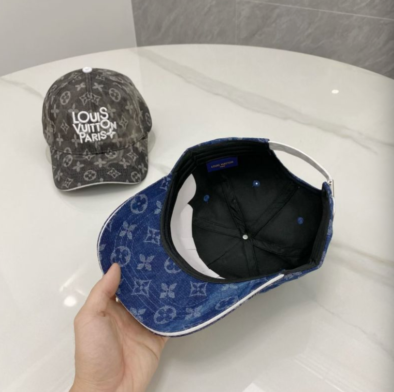 LOUIS VUITTON MONOGRAM DENIM PARIS BASEBALL CAP – BLUE / BLACK– 1:1 HIGH END