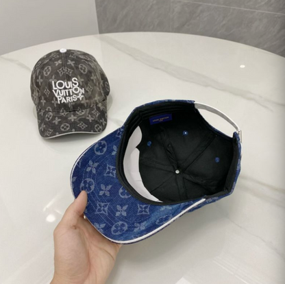 LOUIS VUITTON MONOGRAM DENIM PARIS BASEBALL CAP – BLUE / BLACK– 1:1 HIGH END