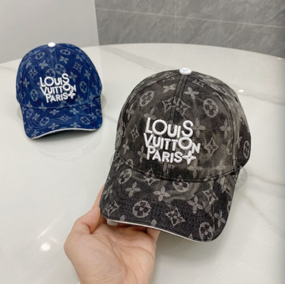 LOUIS VUITTON MONOGRAM DENIM PARIS BASEBALL CAP – BLUE / BLACK– 1:1 HIGH END
