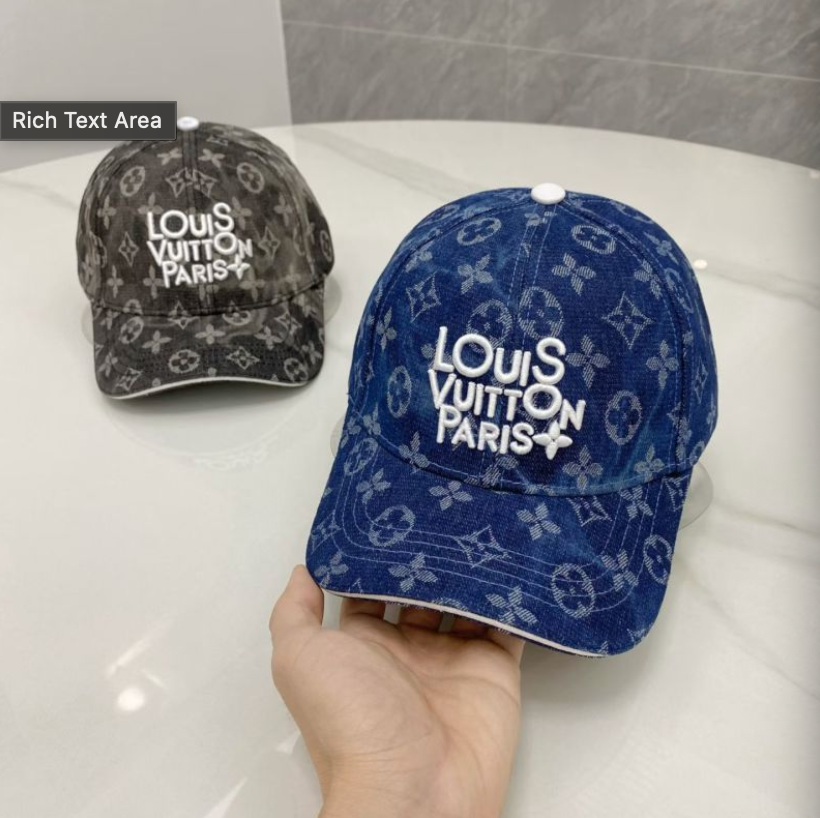 LOUIS VUITTON MONOGRAM DENIM PARIS BASEBALL CAP – BLUE / BLACK– 1:1 HIGH END