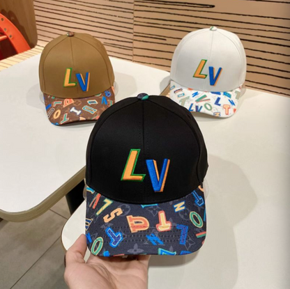 LOUIS VUITTON LV MULTICOLOR MONOGRAM BASEBALL CAP – BLACK / WHITE / BROWN – 1:1 HIGH END