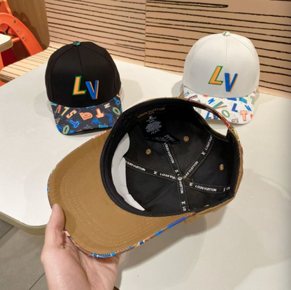 LOUIS VUITTON LV MULTICOLOR MONOGRAM BASEBALL CAP – BLACK / WHITE / BROWN – 1:1 HIGH END