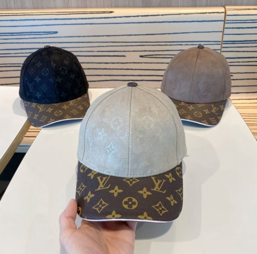LOUIS VUITTON MONOGRAM SUEDE BASEBALL CAP – BLACK / TAUPE / LIGHT GREY – 1:1 HIGH END