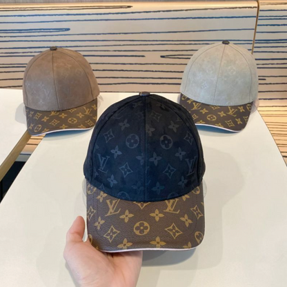 LOUIS VUITTON MONOGRAM SUEDE BASEBALL CAP – BLACK / TAUPE / LIGHT GREY – 1:1 HIGH END