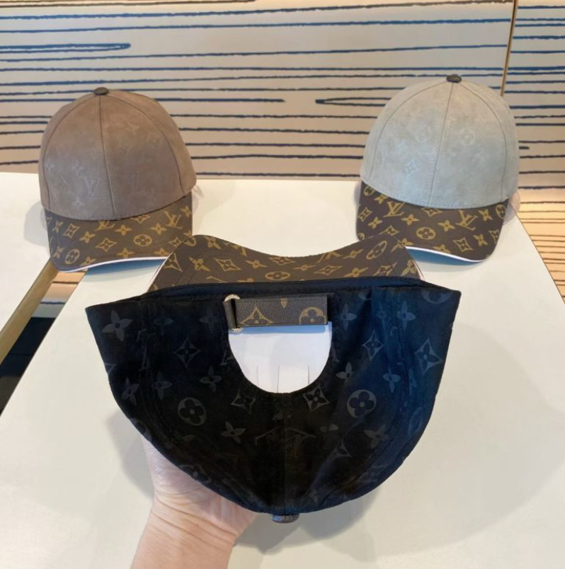 LOUIS VUITTON MONOGRAM SUEDE BASEBALL CAP – BLACK / TAUPE / LIGHT GREY – 1:1 HIGH END