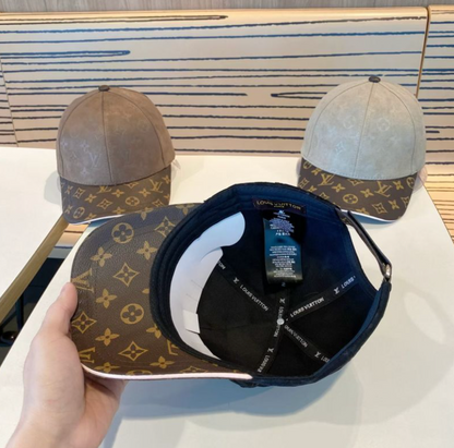 LOUIS VUITTON MONOGRAM SUEDE BASEBALL CAP – BLACK / TAUPE / LIGHT GREY – 1:1 HIGH END