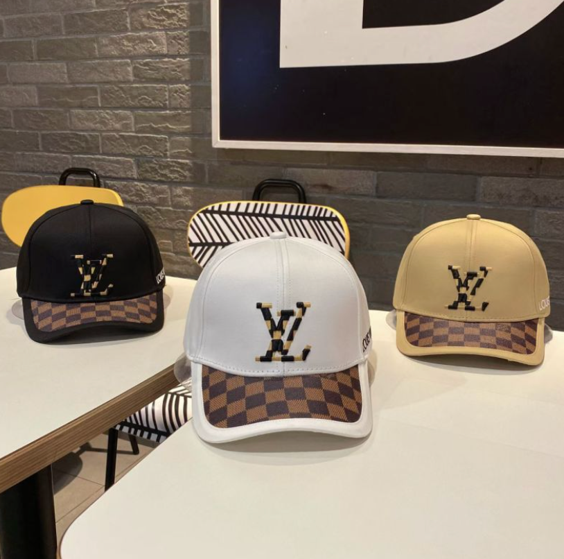 LOUIS VUITTON PIXEL LV DAMIER BASEBALL CAP – WHITE / BLACK / BEIGE – 1:1 HIGH END