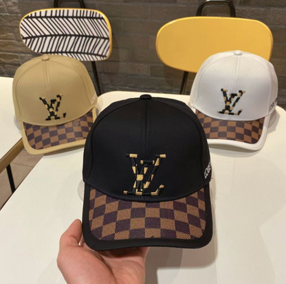LOUIS VUITTON PIXEL LV DAMIER BASEBALL CAP – WHITE / BLACK / BEIGE – 1:1 HIGH END