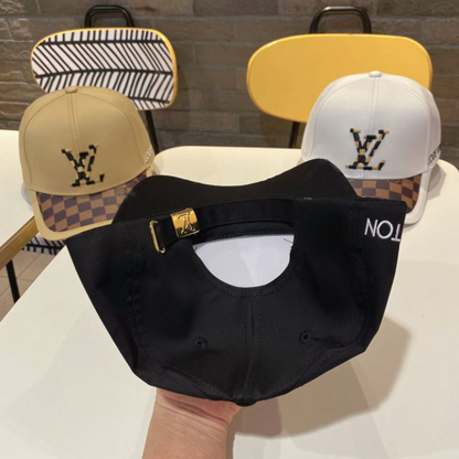 LOUIS VUITTON PIXEL LV DAMIER BASEBALL CAP – WHITE / BLACK / BEIGE – 1:1 HIGH END
