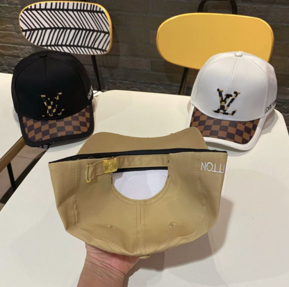LOUIS VUITTON PIXEL LV DAMIER BASEBALL CAP – WHITE / BLACK / BEIGE – 1:1 HIGH END
