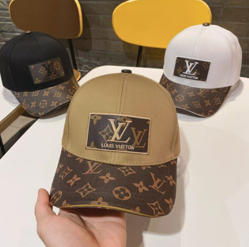 LOUIS VUITTON PATCH MONOGRAM CANVAS BRIM BASEBALL CAP – 1:1 HIGH END