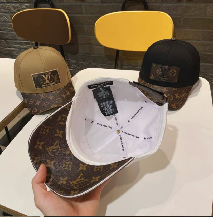 LOUIS VUITTON PATCH MONOGRAM CANVAS BRIM BASEBALL CAP – 1:1 HIGH END
