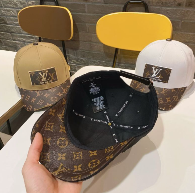 LOUIS VUITTON PATCH MONOGRAM CANVAS BRIM BASEBALL CAP – 1:1 HIGH END
