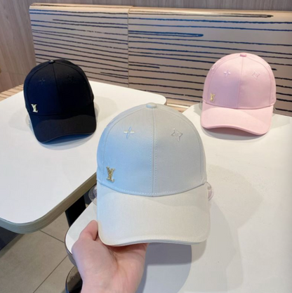 LOUIS VUITTON ICONIC LV BASEBALL CAP – WHITE / BLACK / PINK – 1:1 HIGH END