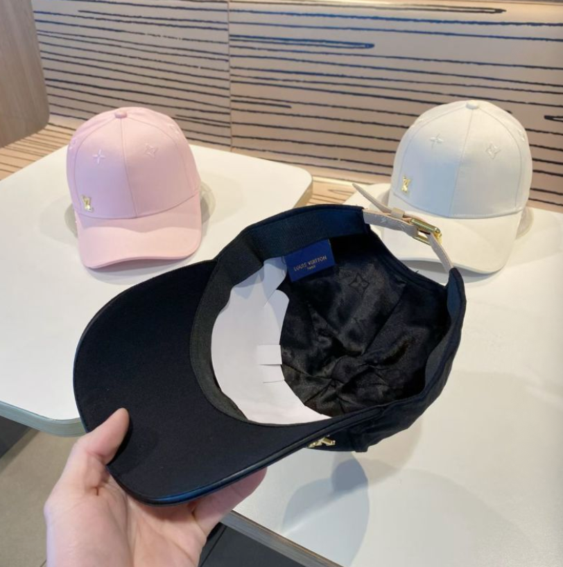 LOUIS VUITTON ICONIC LV BASEBALL CAP – WHITE / BLACK / PINK – 1:1 HIGH END