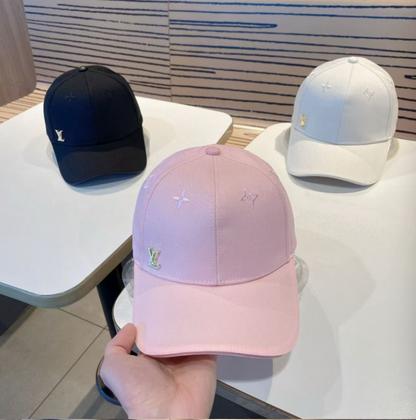 LOUIS VUITTON ICONIC LV BASEBALL CAP – WHITE / BLACK / PINK – 1:1 HIGH END