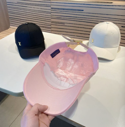 LOUIS VUITTON ICONIC LV BASEBALL CAP – WHITE / BLACK / PINK – 1:1 HIGH END