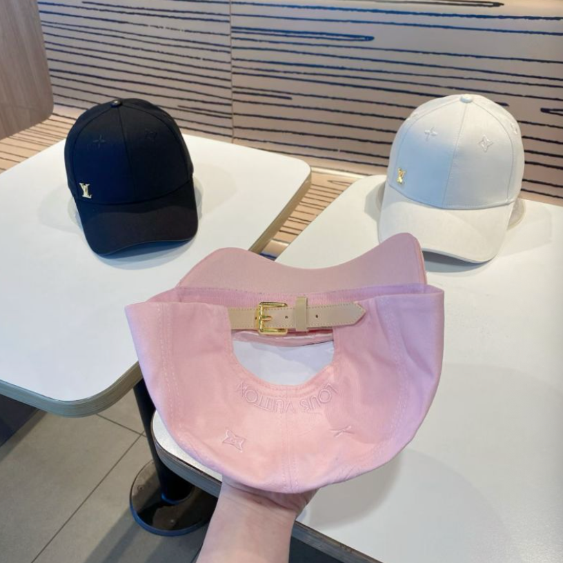 LOUIS VUITTON ICONIC LV BASEBALL CAP – WHITE / BLACK / PINK – 1:1 HIGH END