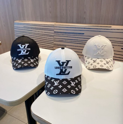 LOUIS VUITTON MONOGRAM CANVAS BRIM BASEBALL CAP – BLACK / WHITE / TWO-TONE  – 1:1 HIGH END