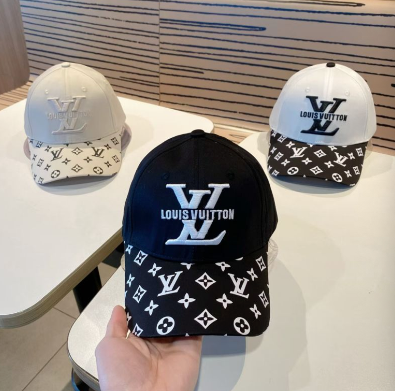 LOUIS VUITTON MONOGRAM CANVAS BRIM BASEBALL CAP – BLACK / WHITE / TWO-TONE  – 1:1 HIGH END