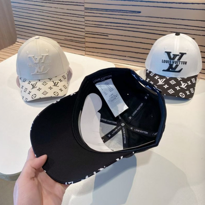 LOUIS VUITTON MONOGRAM CANVAS BRIM BASEBALL CAP – BLACK / WHITE / TWO-TONE  – 1:1 HIGH END