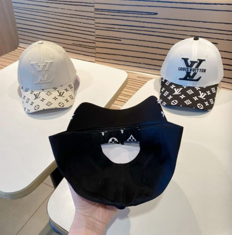 LOUIS VUITTON MONOGRAM CANVAS BRIM BASEBALL CAP – BLACK / WHITE / TWO-TONE  – 1:1 HIGH END