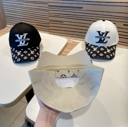 LOUIS VUITTON MONOGRAM CANVAS BRIM BASEBALL CAP – BLACK / WHITE / TWO-TONE  – 1:1 HIGH END