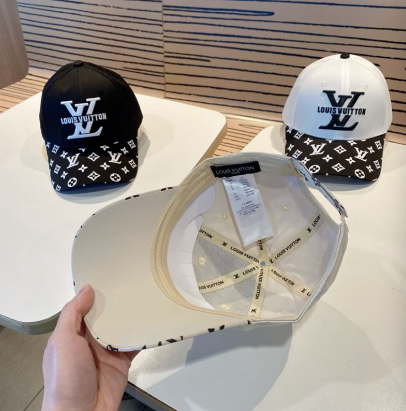 LOUIS VUITTON MONOGRAM CANVAS BRIM BASEBALL CAP – BLACK / WHITE / TWO-TONE  – 1:1 HIGH END