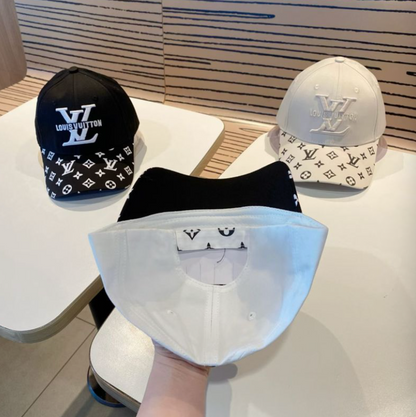 LOUIS VUITTON MONOGRAM CANVAS BRIM BASEBALL CAP – BLACK / WHITE / TWO-TONE  – 1:1 HIGH END