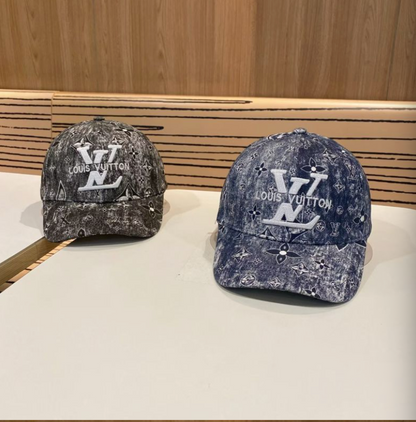 LOUIS VUITTON MONOGRAM WASHED DENIM BASEBALL CAP – BLUE / BLACK – 1:1 HIGH END