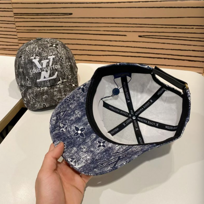 LOUIS VUITTON MONOGRAM WASHED DENIM BASEBALL CAP – BLUE / BLACK – 1:1 HIGH END
