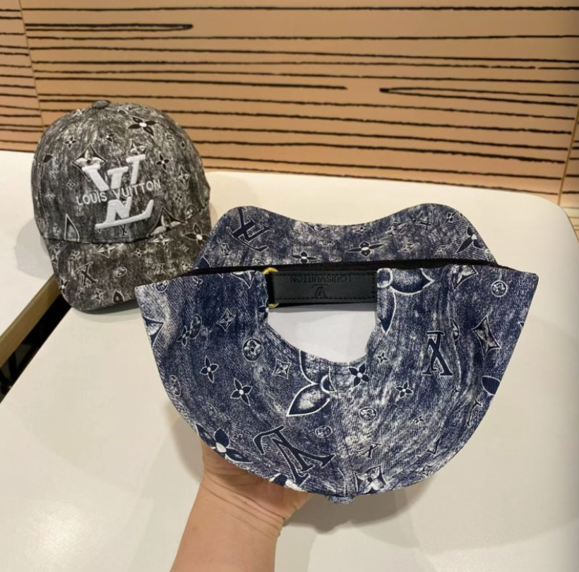 LOUIS VUITTON MONOGRAM WASHED DENIM BASEBALL CAP – BLUE / BLACK – 1:1 HIGH END