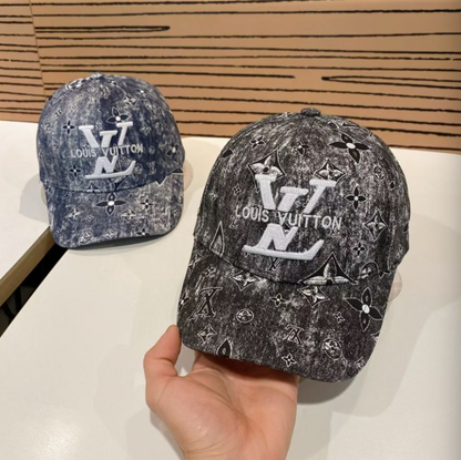 LOUIS VUITTON MONOGRAM WASHED DENIM BASEBALL CAP – BLUE / BLACK – 1:1 HIGH END