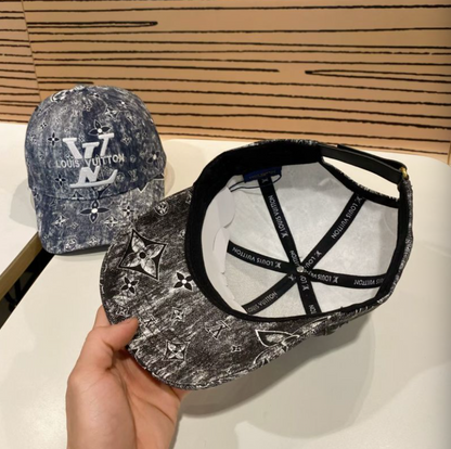 LOUIS VUITTON MONOGRAM WASHED DENIM BASEBALL CAP – BLUE / BLACK – 1:1 HIGH END