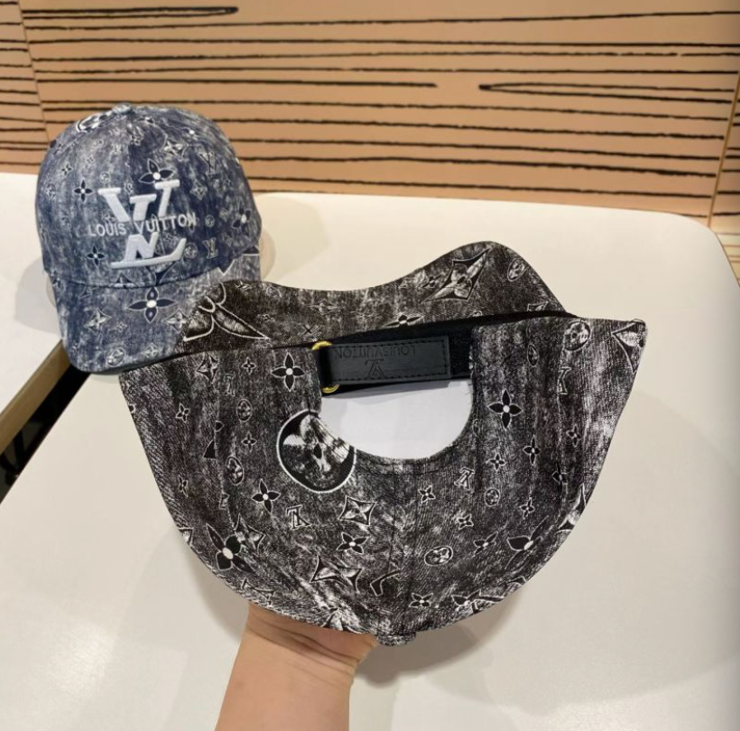 LOUIS VUITTON MONOGRAM WASHED DENIM BASEBALL CAP – BLUE / BLACK – 1:1 HIGH END