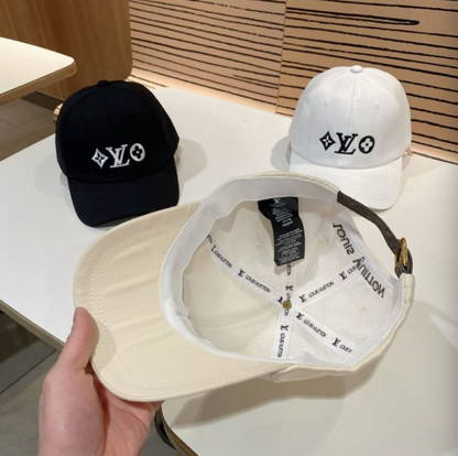 LOUIS VUITTON LV MONOGRAM FLOWER BASEBALL CAP – BLACK / WHITE / CREAM – 1:1 HIGH END