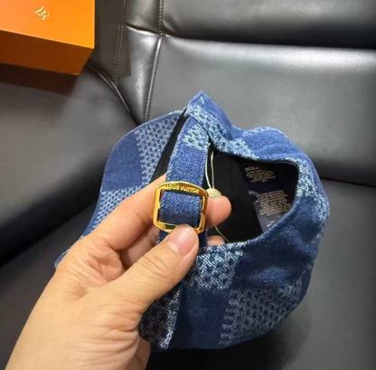 LOUIS VUITTON DAMIER DENIM 3D BASEBALL CAP – BLUE / DARK BLUE  – 1:1 HIGH END