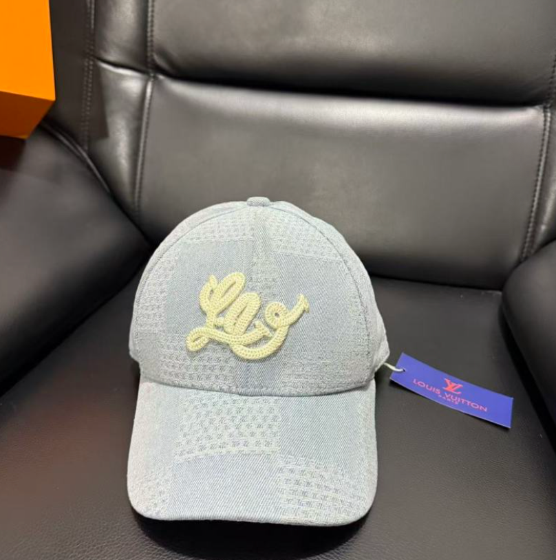 LOUIS VUITTON DAMIER DENIM 3D BASEBALL CAP – BLUE / DARK BLUE  – 1:1 HIGH END