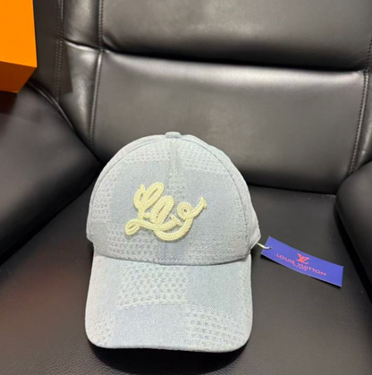 LOUIS VUITTON DAMIER DENIM 3D BASEBALL CAP – BLUE / DARK BLUE  – 1:1 HIGH END