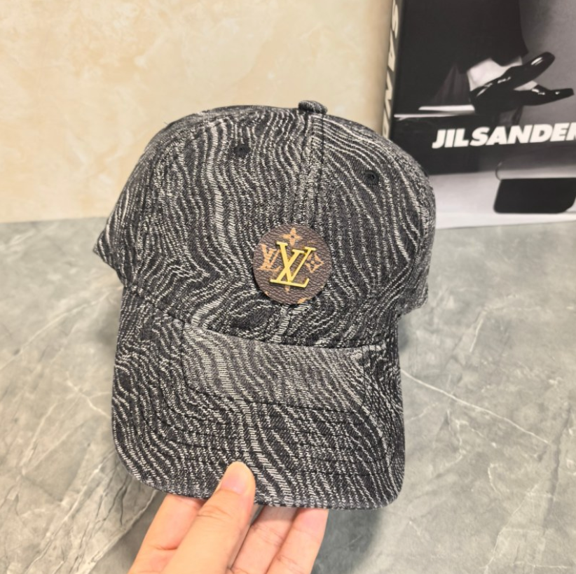 LOUIS VUITTON DENIM LV PATCH BASEBALL CAP – BLACK / BLUE / LIGHT BLUE – 1:1 HIGH END