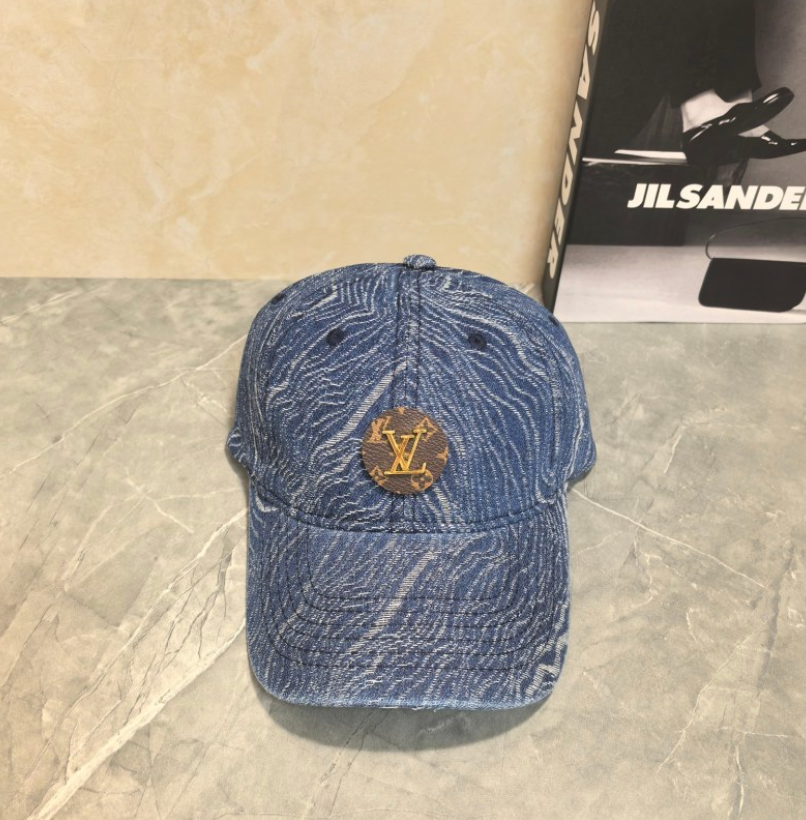 LOUIS VUITTON DENIM LV PATCH BASEBALL CAP – BLACK / BLUE / LIGHT BLUE – 1:1 HIGH END