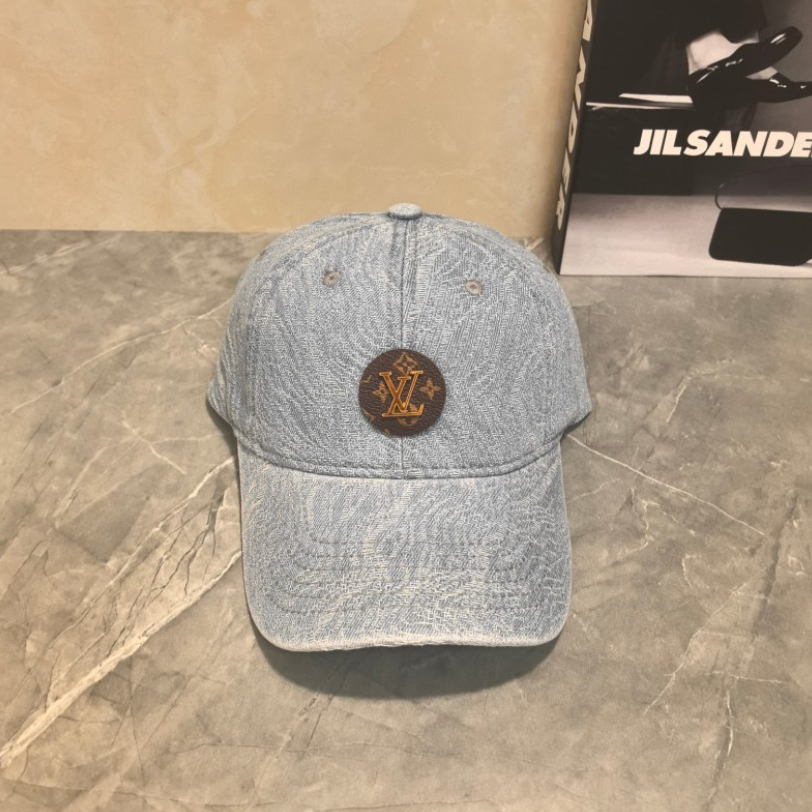 LOUIS VUITTON DENIM LV PATCH BASEBALL CAP – BLACK / BLUE / LIGHT BLUE – 1:1 HIGH END