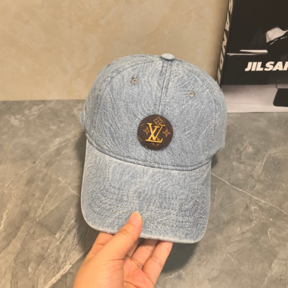 LOUIS VUITTON DENIM LV PATCH BASEBALL CAP – BLACK / BLUE / LIGHT BLUE – 1:1 HIGH END